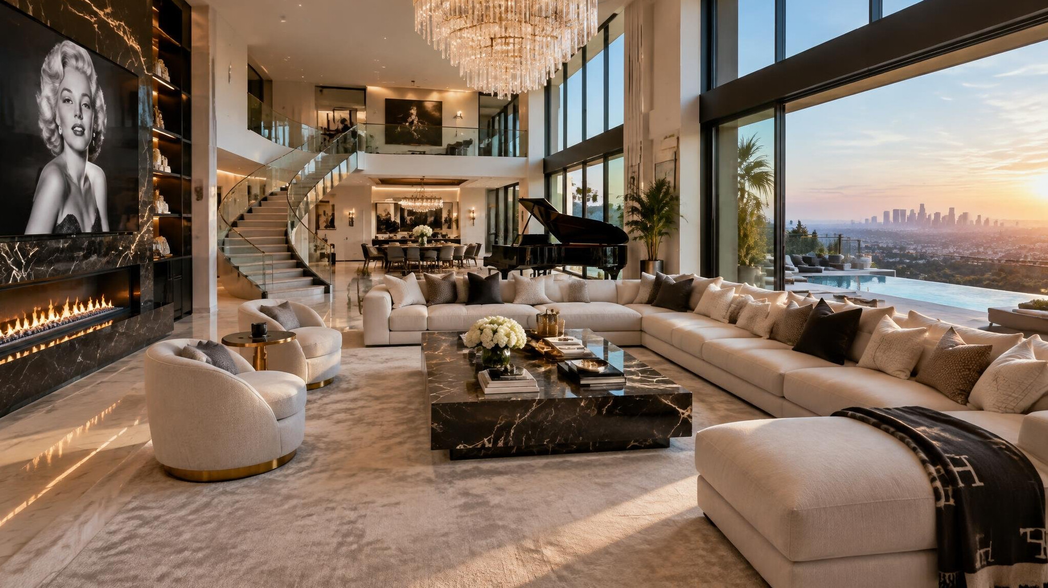 celebrity home living room