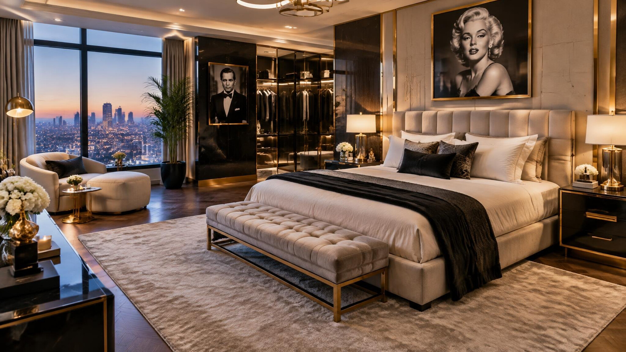 hollywood celebrity bedroom